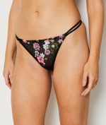 Embroidered thong
