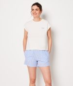 Short-sleeved pajama top