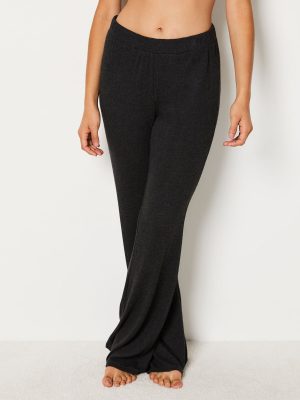 Pajama pants with a flared cut