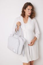 Allover dot print maternity bag