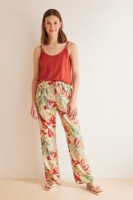 Orange linen vest top