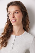 Long gray cotton landscape pajamas