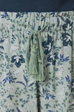 Flower print viscose carrot pants