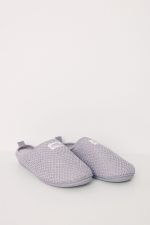 Grey chenille slippers