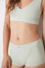 Green seamless triangle bra