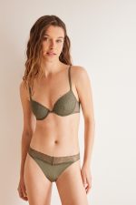 Beautiful Dark khaki lace bra