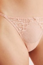 Pink tulle and lace tanga