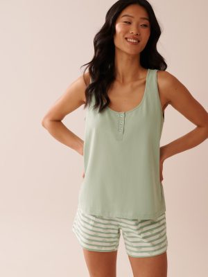 Cotton Henley Cami