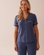 Cotton Short Sleeve Button-down Shirt