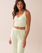 Pink Stripe Super Soft Crop Cami