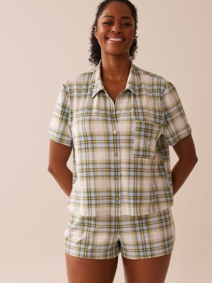 Pink Plaid Super Soft Button-down Shirt