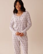 Crown Print Ribbed Long Sleeve Shirt