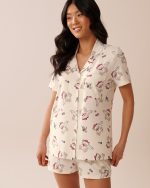 Frog Print Super Soft Button-down Shirt