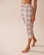 Mouse Print Cotton Fitted Pajama Capris