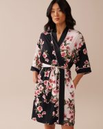 Cherry Blossom Print Recycled Fibers Kimono