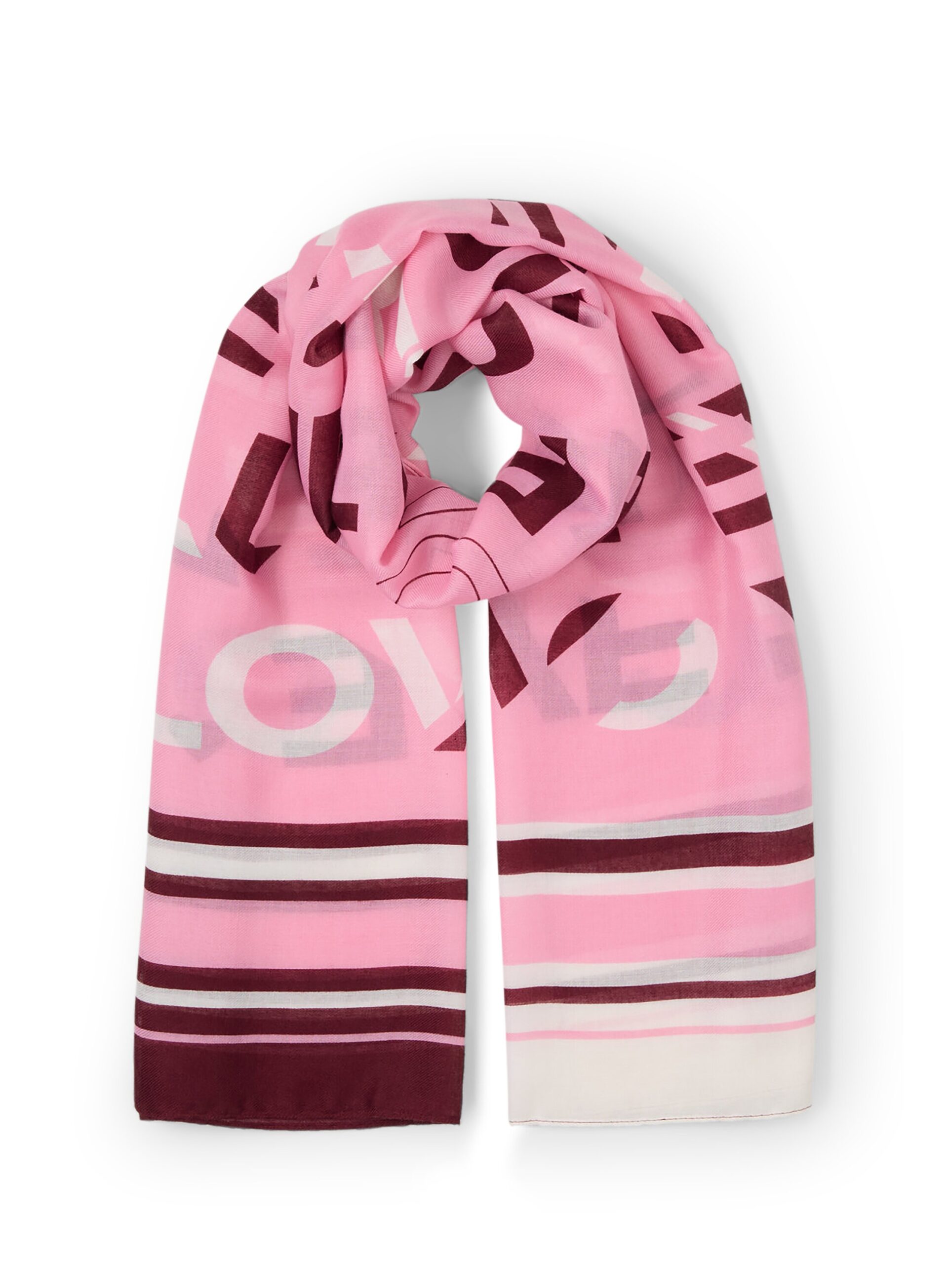 Scarf with lettering