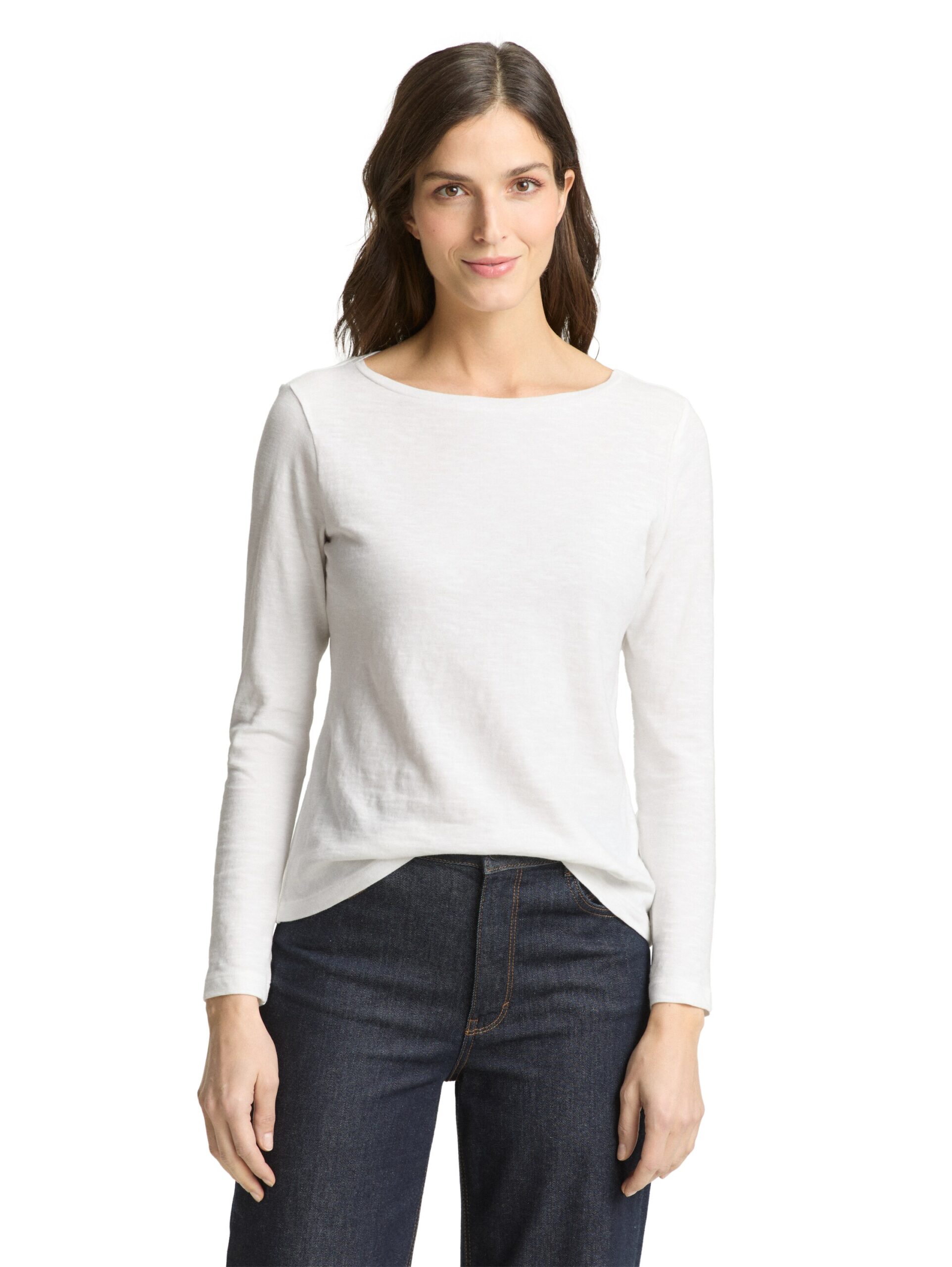 Basic long-sleeved cotton shirt