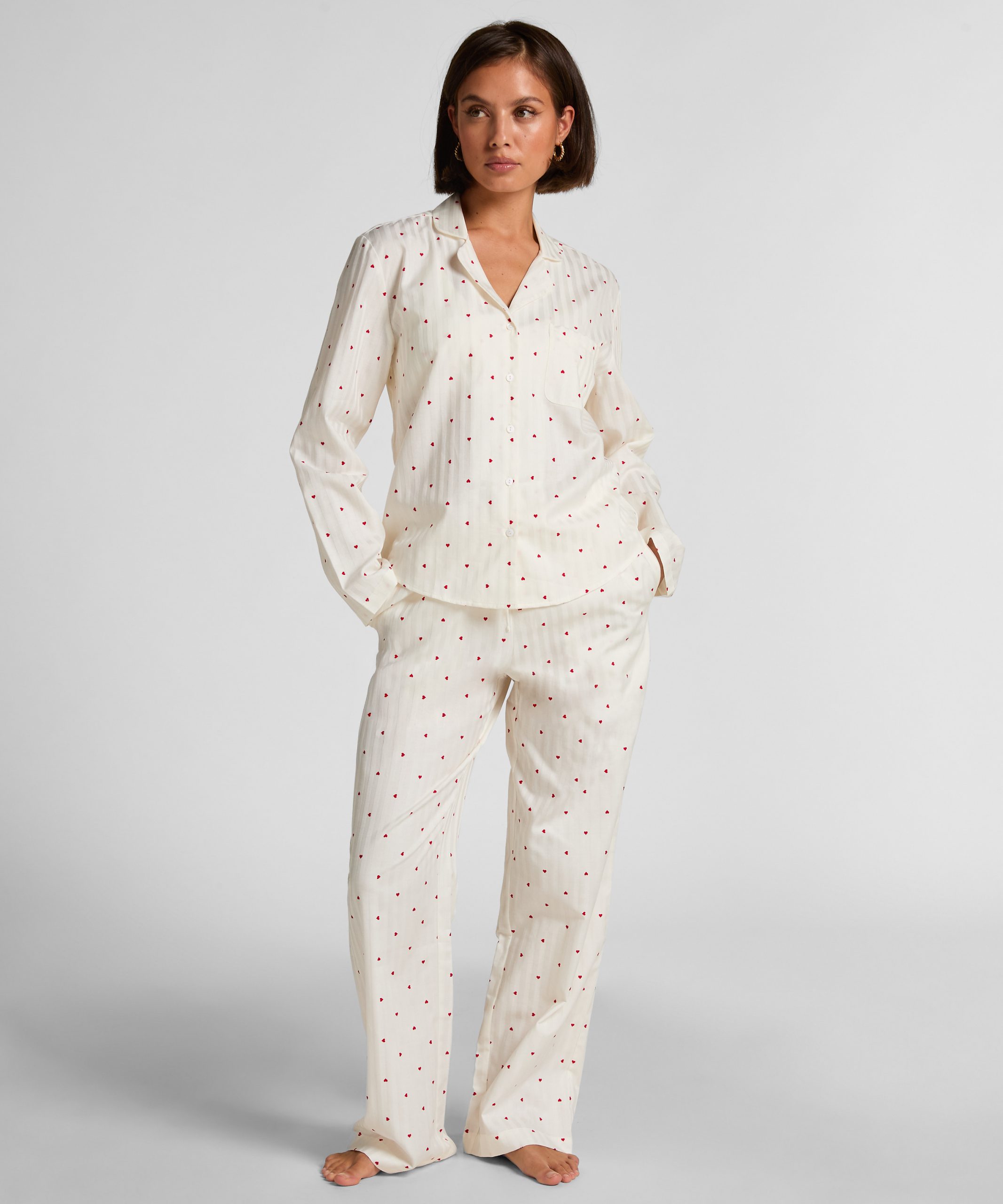 Pj Ls Co Jacquard Hearts